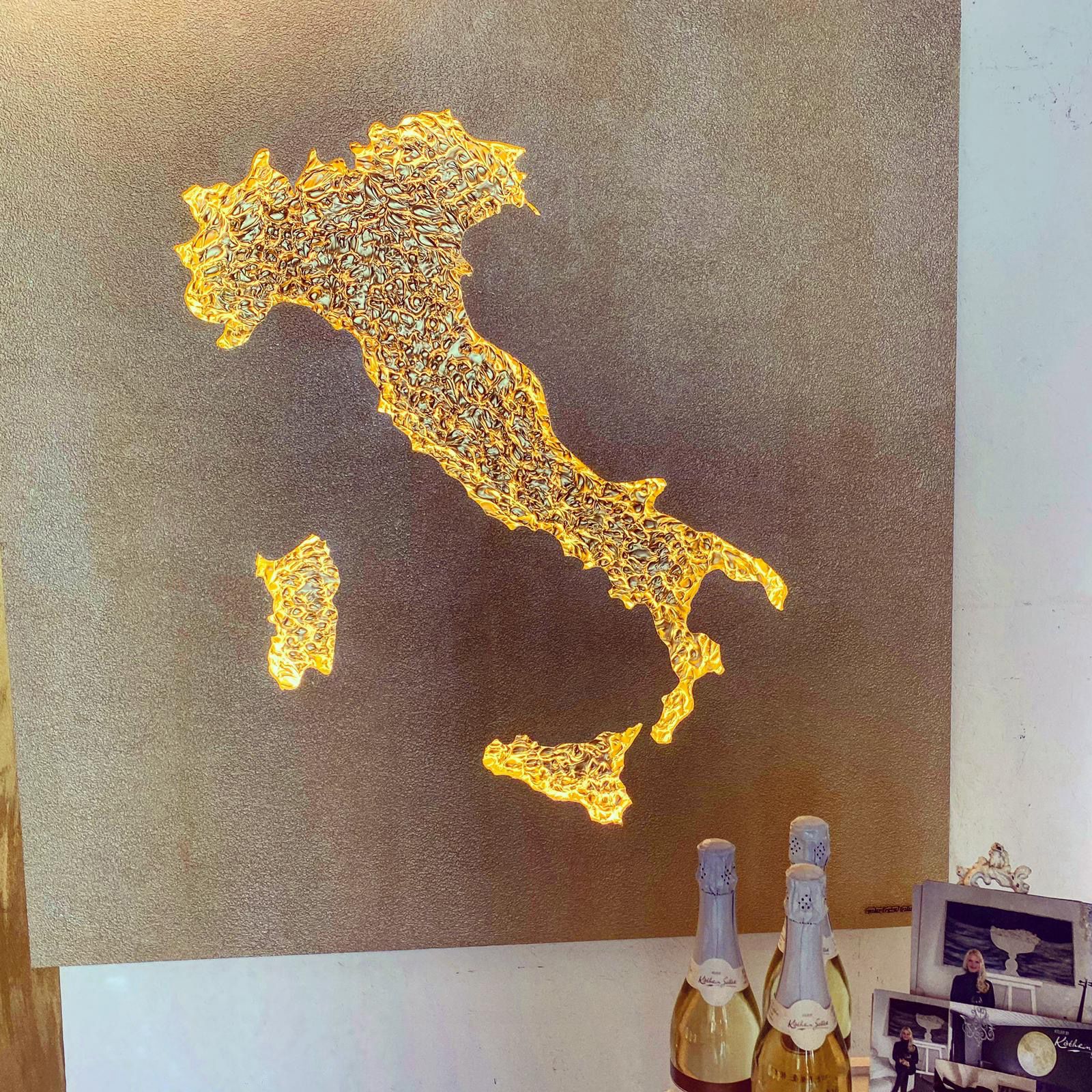 Motiv Italien in Gold mit Insel Gold Deluxe, beleuchtet