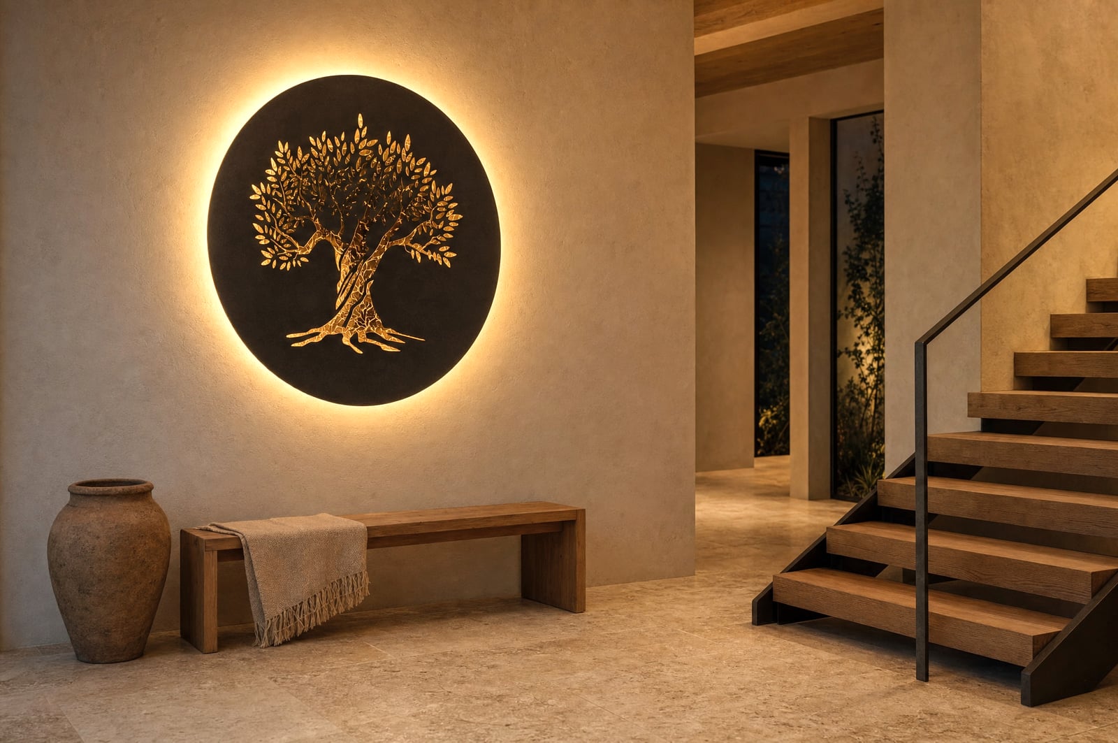 Energiebaum, Lichtkunstwerk aus dem Atelier Kathrin Geller