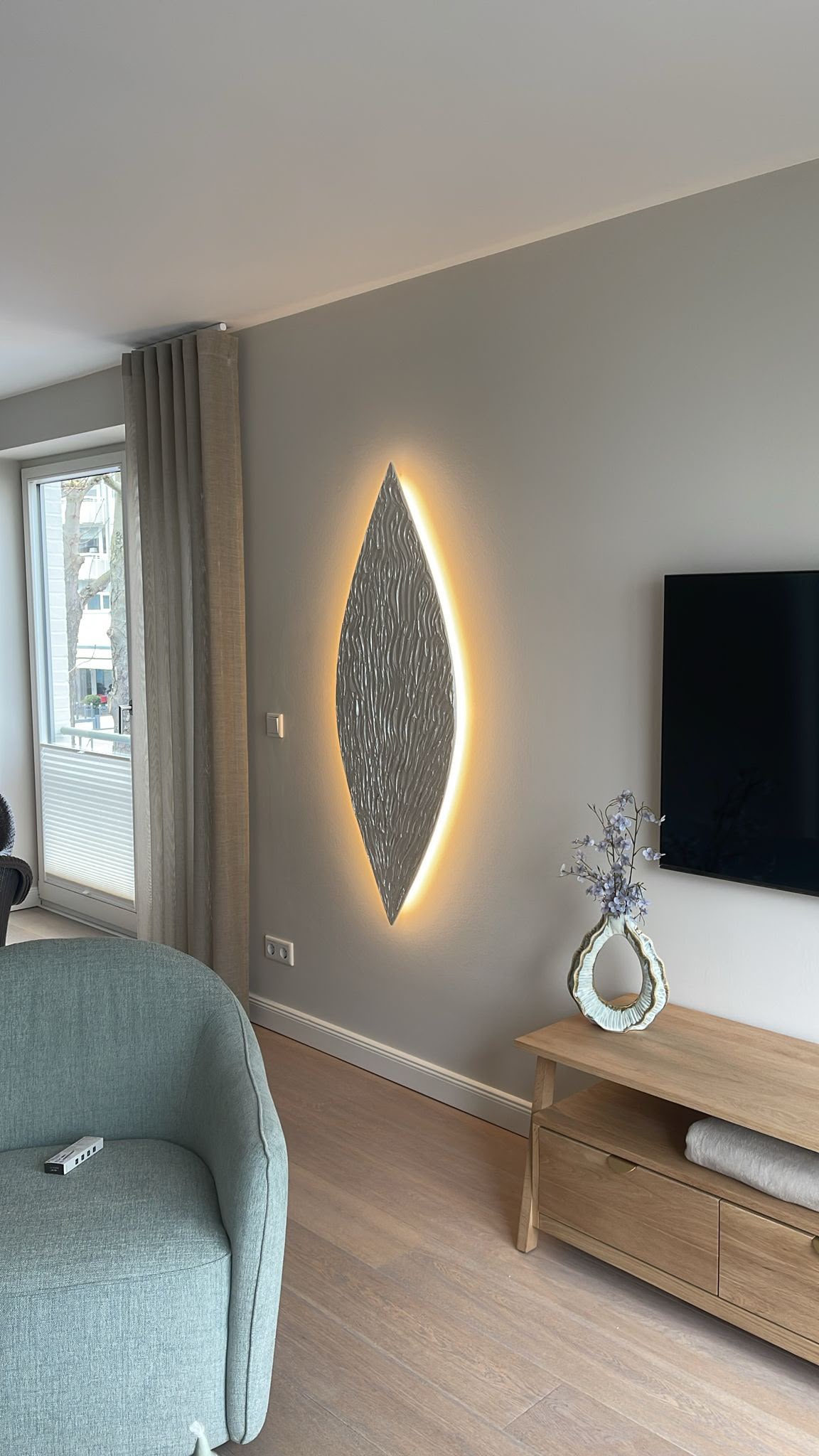 Retroboot in Perlmuttweiß, 160 x 70 cm, beleuchtet